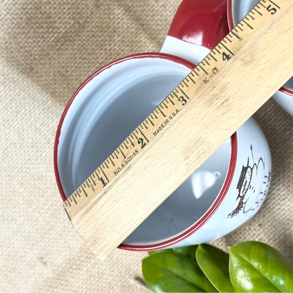 2017 Spectrum Mugs "Let It Snow" Snowman Mugs - Red and White Set of 2 - Picture 8 of 8